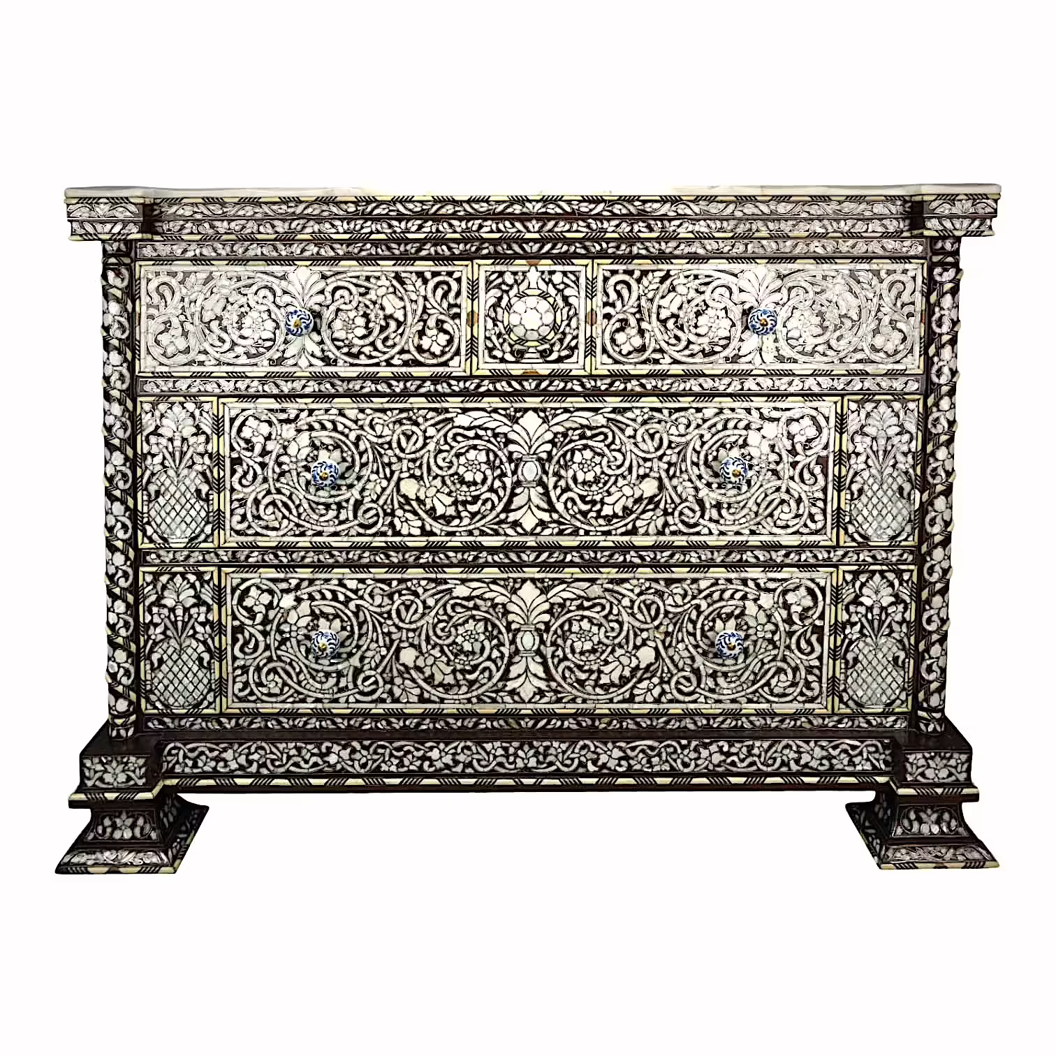 Mother of pearl chest of drawers.