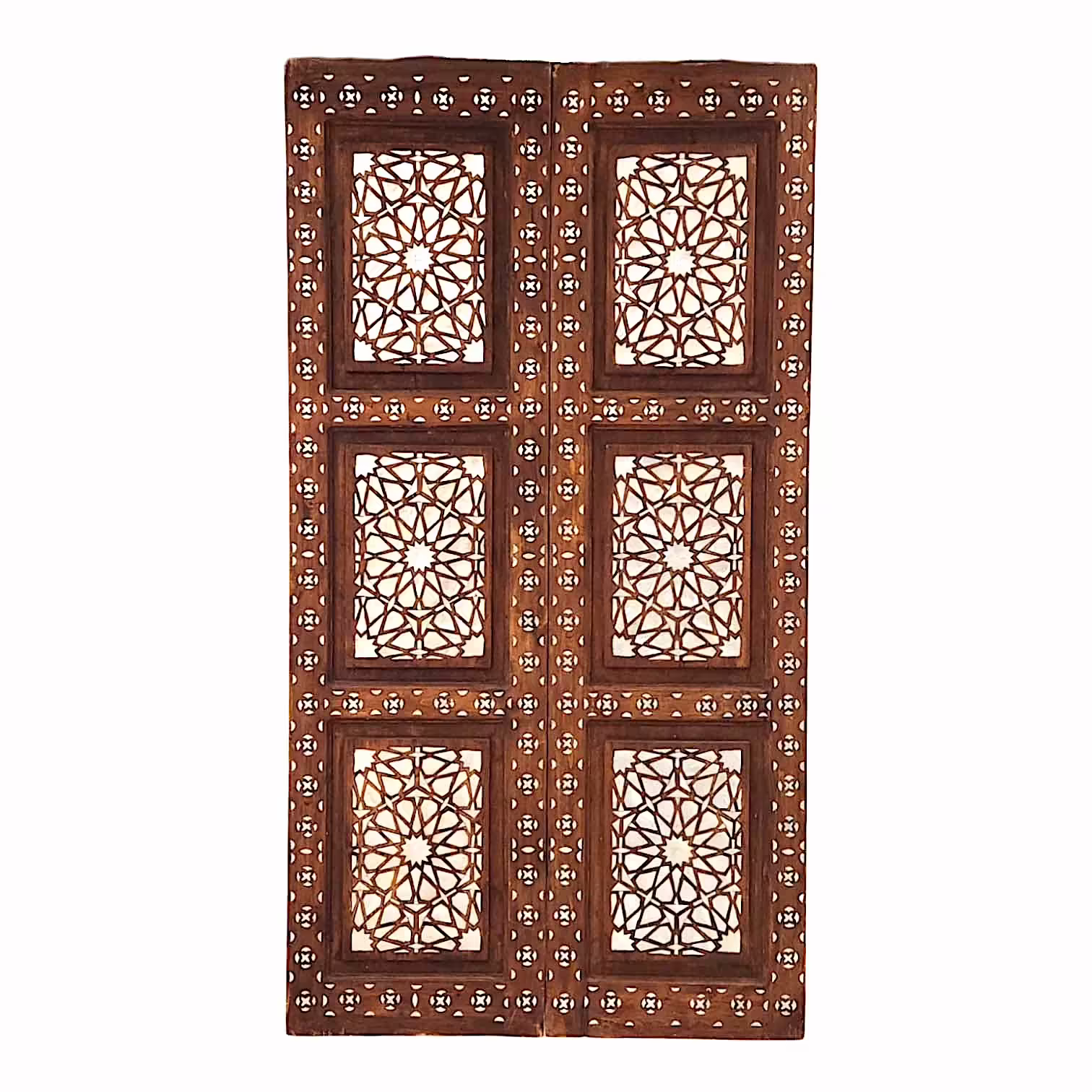 Hand-crafted-decorative-door-mother-of-pearl-inlaid-Art-work