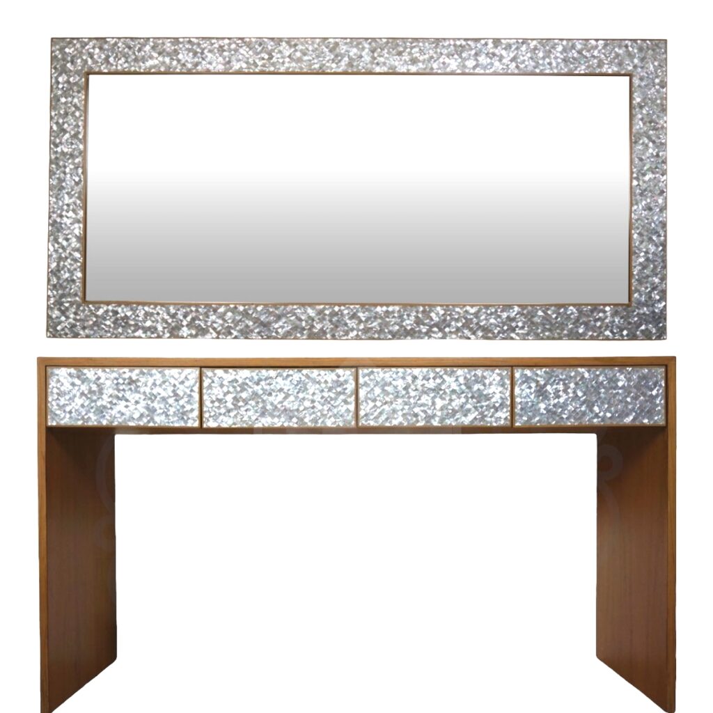Hand-crafted Console and Mirror Set | Mother-of-Pearl Inlay | our ...