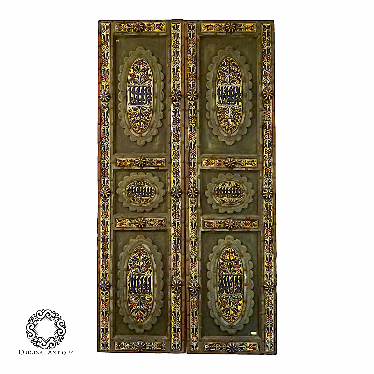 Handcrafted Decorative Wooden Enamel Inlay Door: Elevate Your Space with Unique Design.