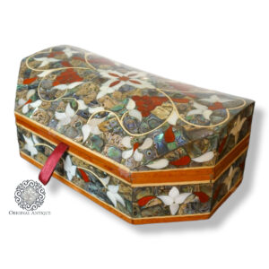 Elegant Hexagonal Jewelry Box with Mother-of-Pearl Inlay II