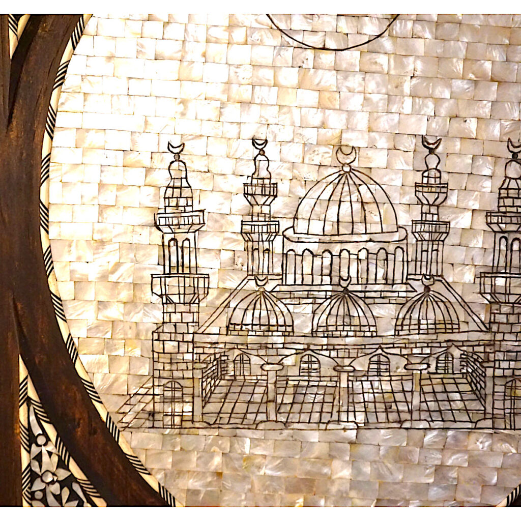 Handcrafted Decorative Wooden Door Inlaid with Mother-of-Pearl and Al ...