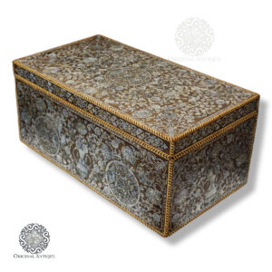 Handcrafted Ottoman Style Wooden Box with Mother-of-Pearl Inlay and Inspirational Calligraphy A Timeless Treasure