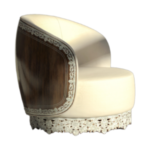 Mother of pearl design chair
